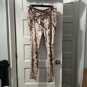 Velour Crossover Leggings